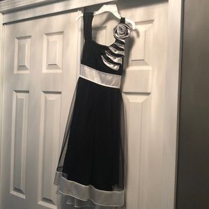 Girls knee length dress.